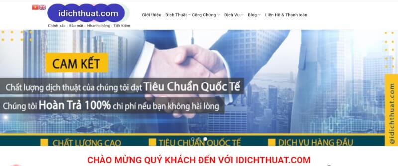 Giao diện của website Idichthuat.com