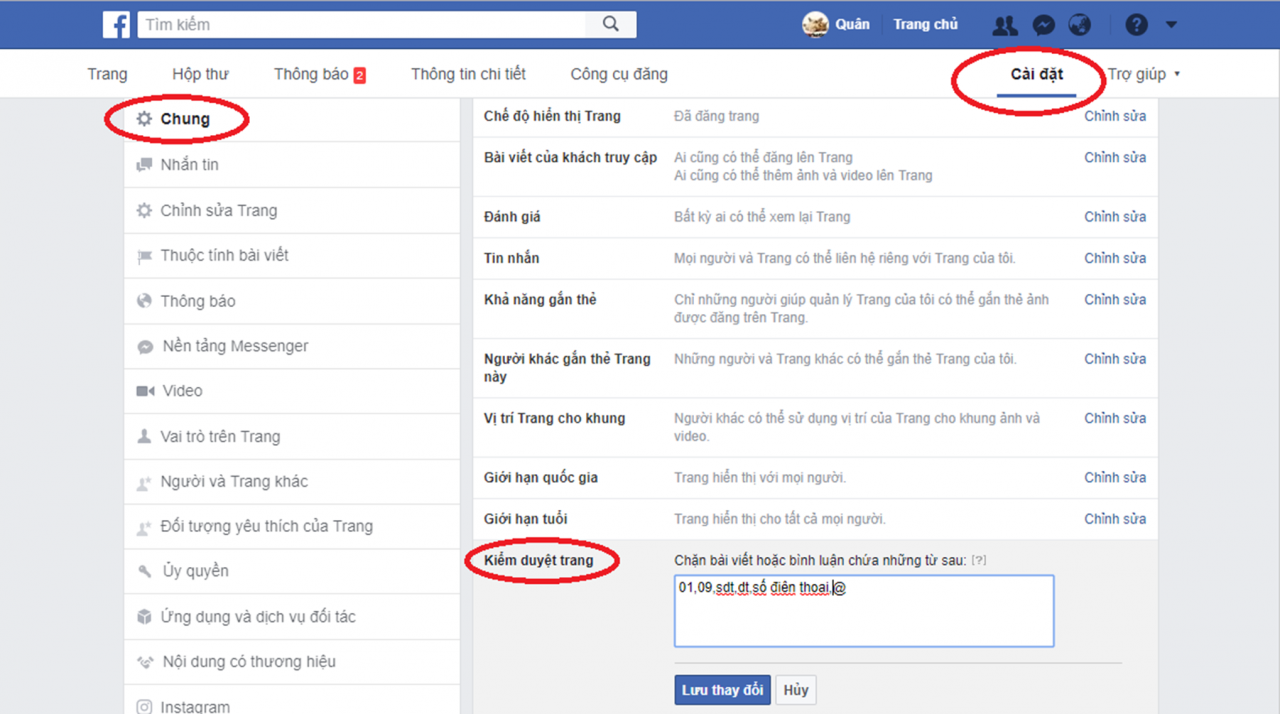 Hướng dẫn quản lý bình luận Facebook tránh bị cướp khách hàng