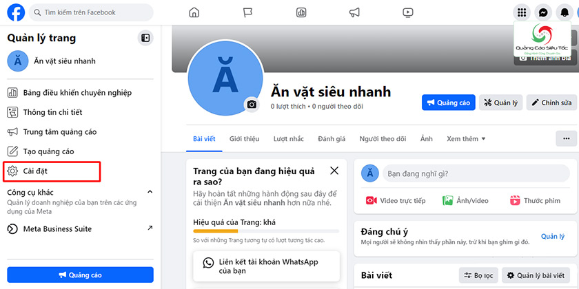 Cách đổi tên trang page Facebook trên điện thoại máy tính