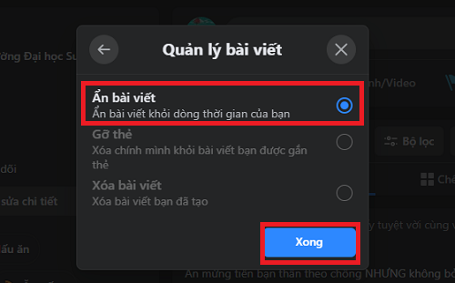 Hướng dẫn nhanh cách ẩn tất cả bài viết trên Facebook