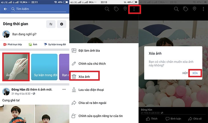 Cách xóa ảnh trên Facebook đơn giản, dễ thực hiện