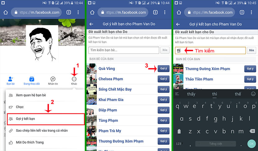 gợi ý kết bạn trên điện thoại