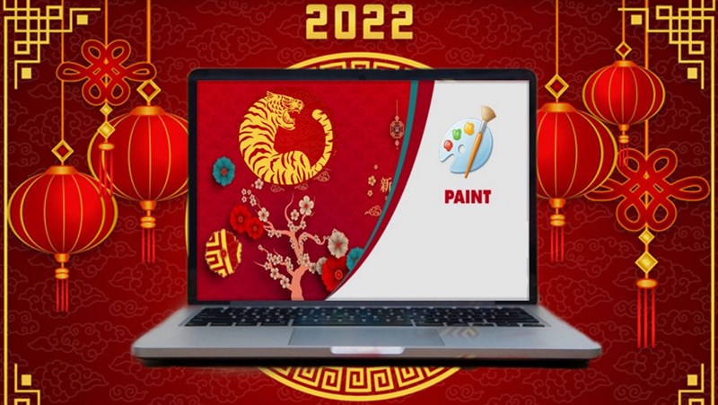 Hướng dẫn cách tạo thiệp chúc mừng năm mới 2022 với Paint cực hữu ích