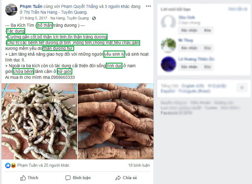 từ bị cấm qc facebook