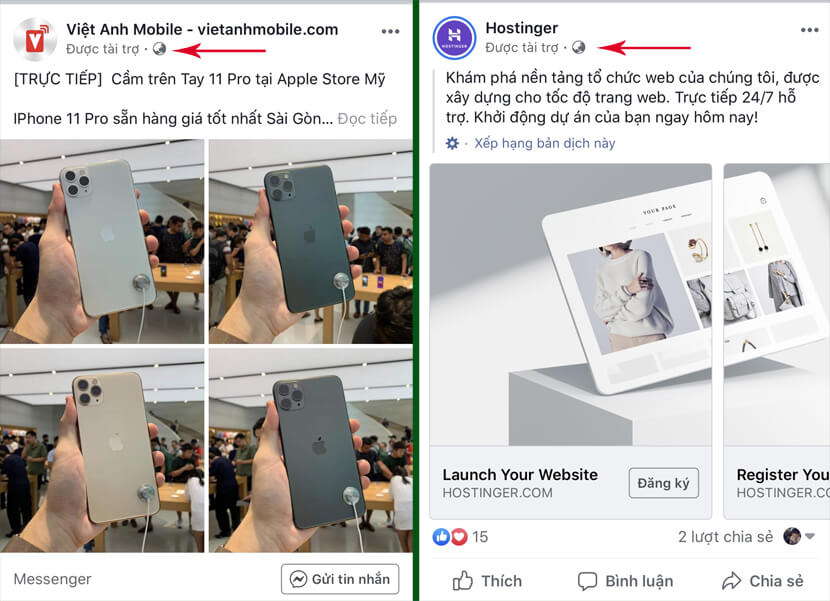 Minh họa Facebook Ads