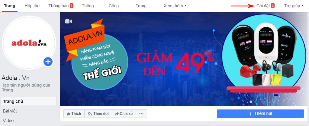 thêm quản trị viên cho page